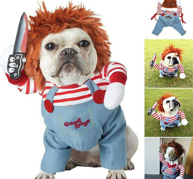 Halloween Pet Costume Pet Dog Funny Clothes Adjustable Dog Cosplay Costume Scary Costume Party Gatherings